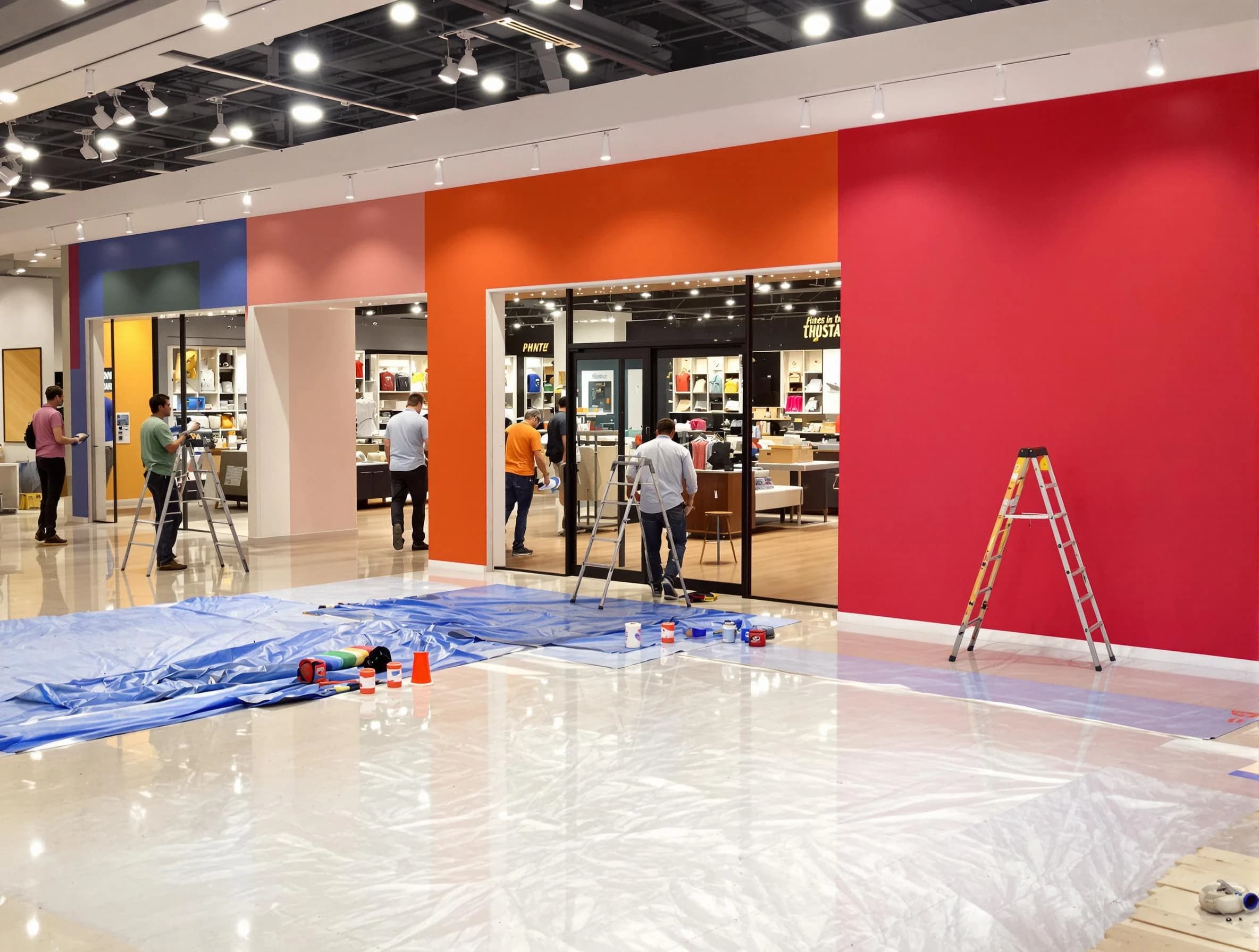 Apache Junction House Painters painting a commercial interior in Apache Junction, AZ