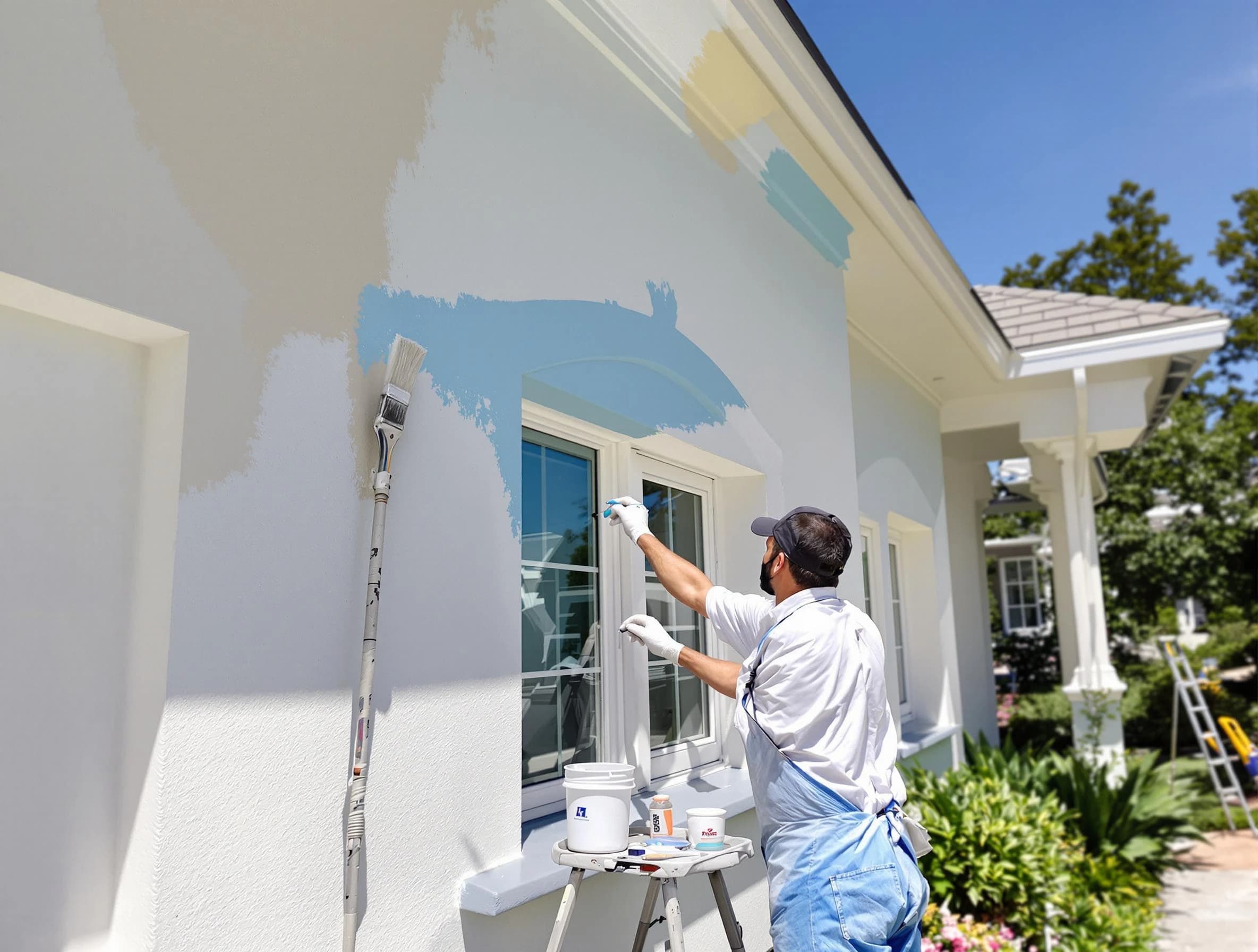 Apache Junction House Painters professional painting the exterior of a house in Apache Junction, AZ
