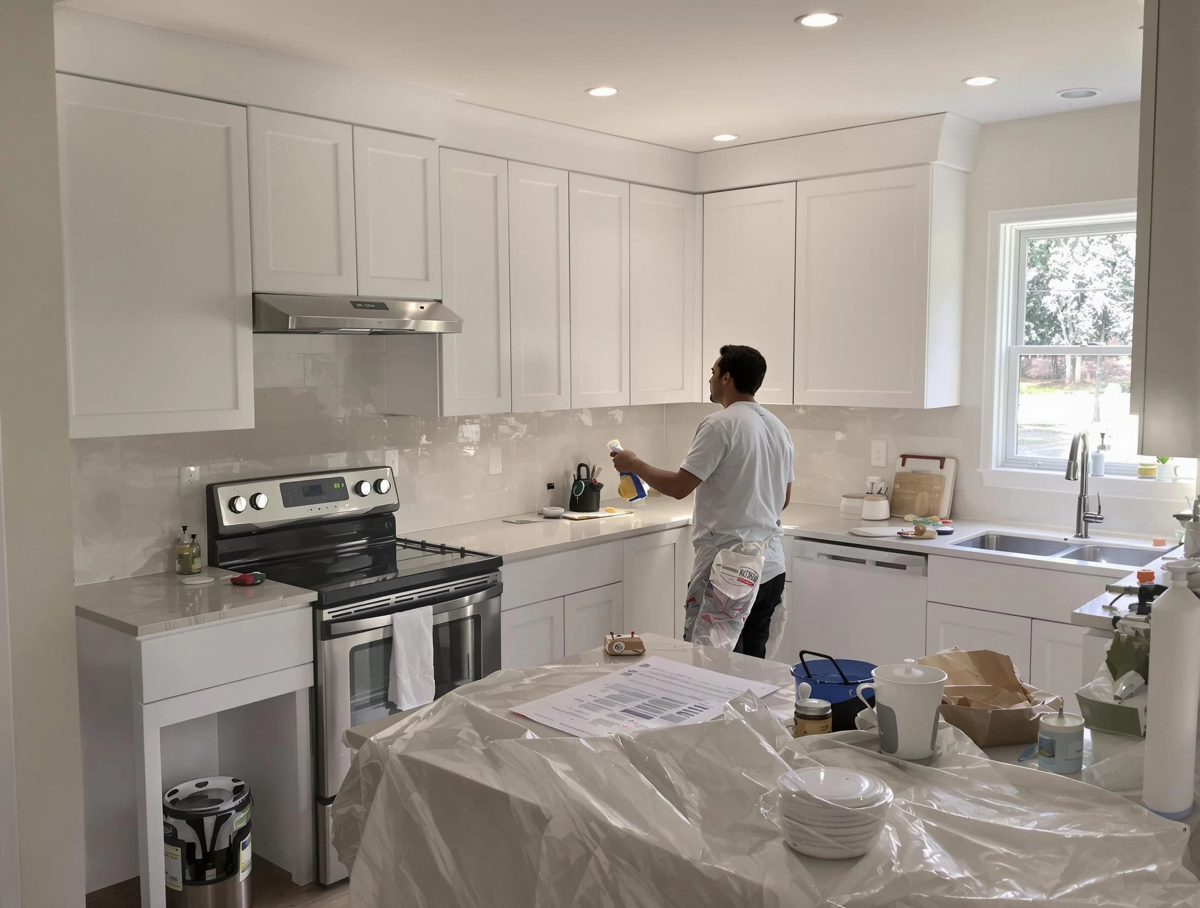 Apache Junction House Painters performing detailed kitchen painting in Apache Junction