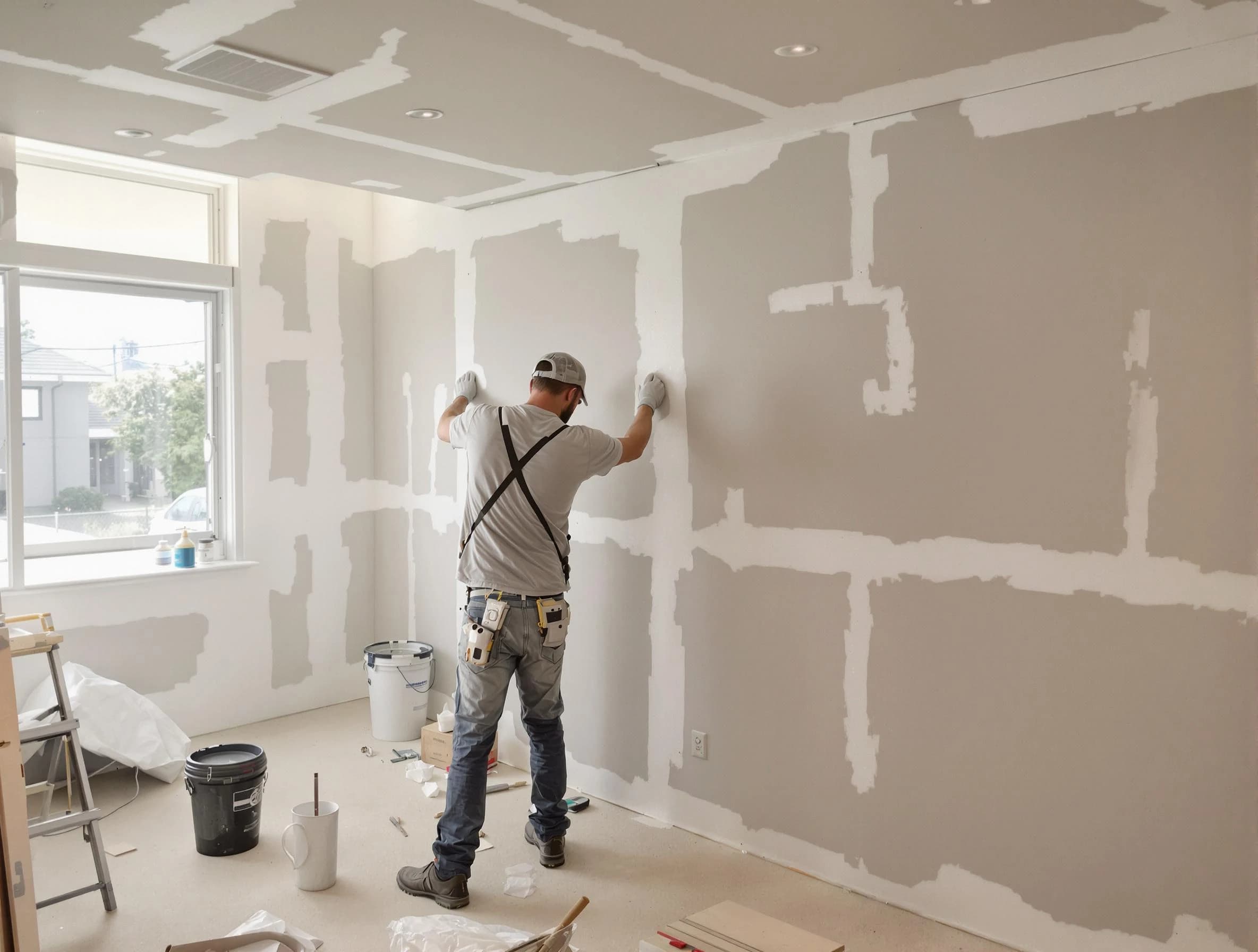 Apache Junction House Painters performing drywall taping and mudding in Apache Junction