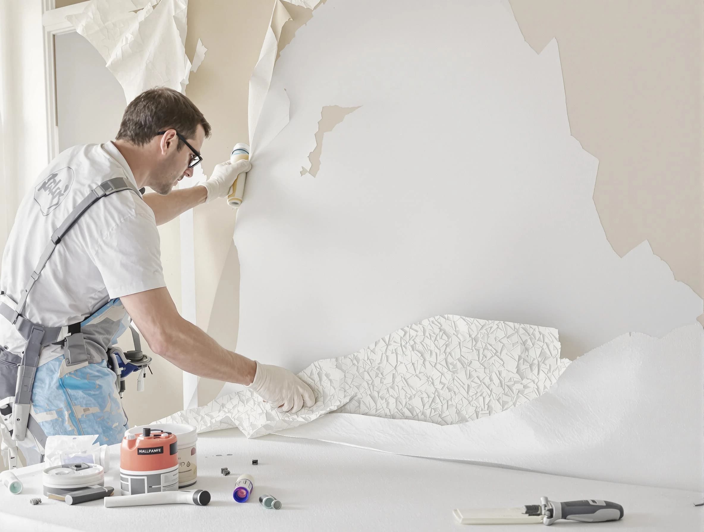 Detailed wallpaper removal and wall prep by Apache Junction House Painters in Apache Junction