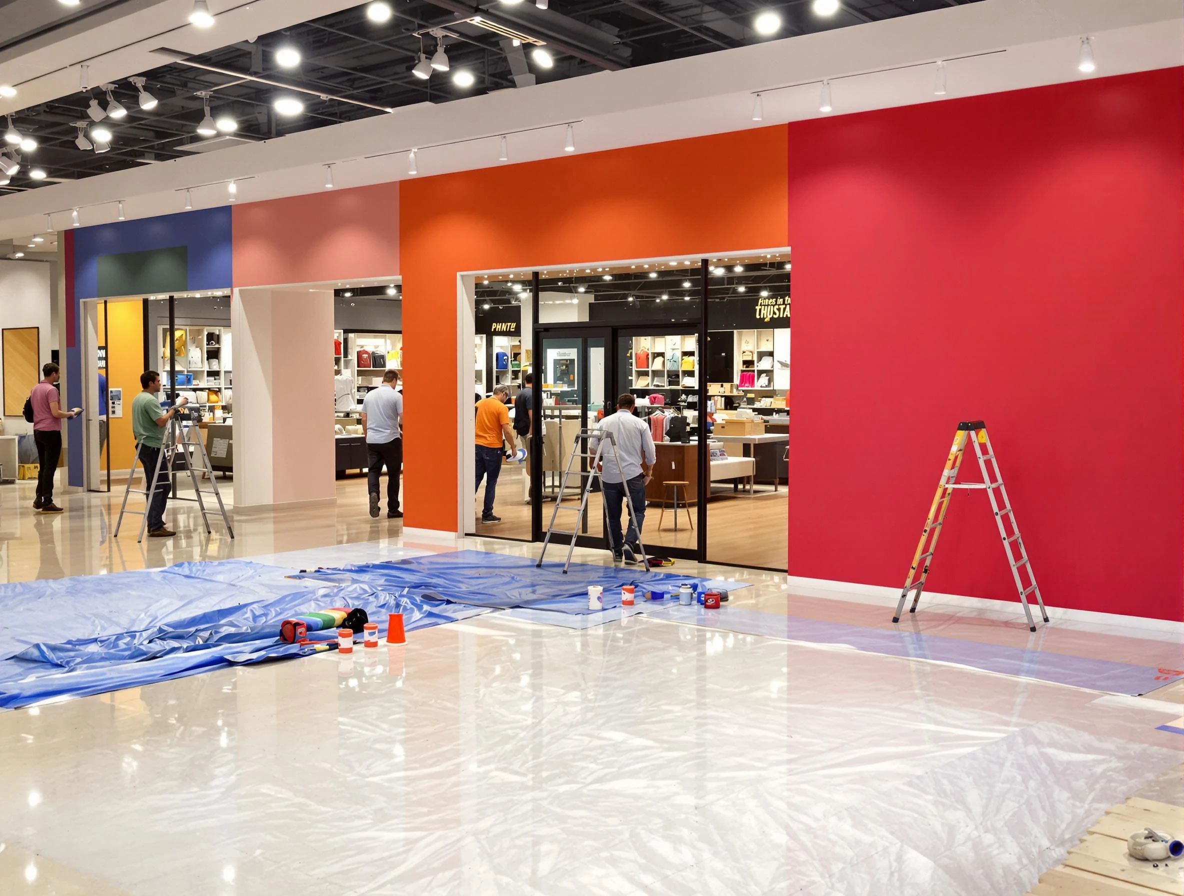 Apache Junction House Painters painting a commercial interior in Apache Junction, AZ